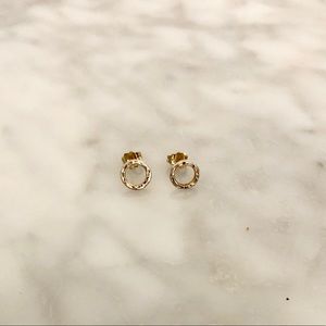 Adina Reyter Gold Circle Stud Earrings